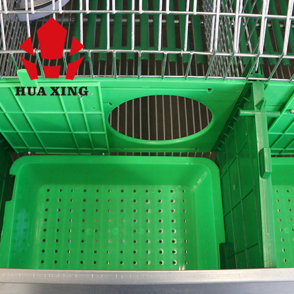 Industrieller Kaninchenzucht-Käfig-automatische Ausrüstungs-Mutter-Baby-Kaninchen-Geflügel-Käfige mit Nest-Batterie-Kaninchen-Käfig für S